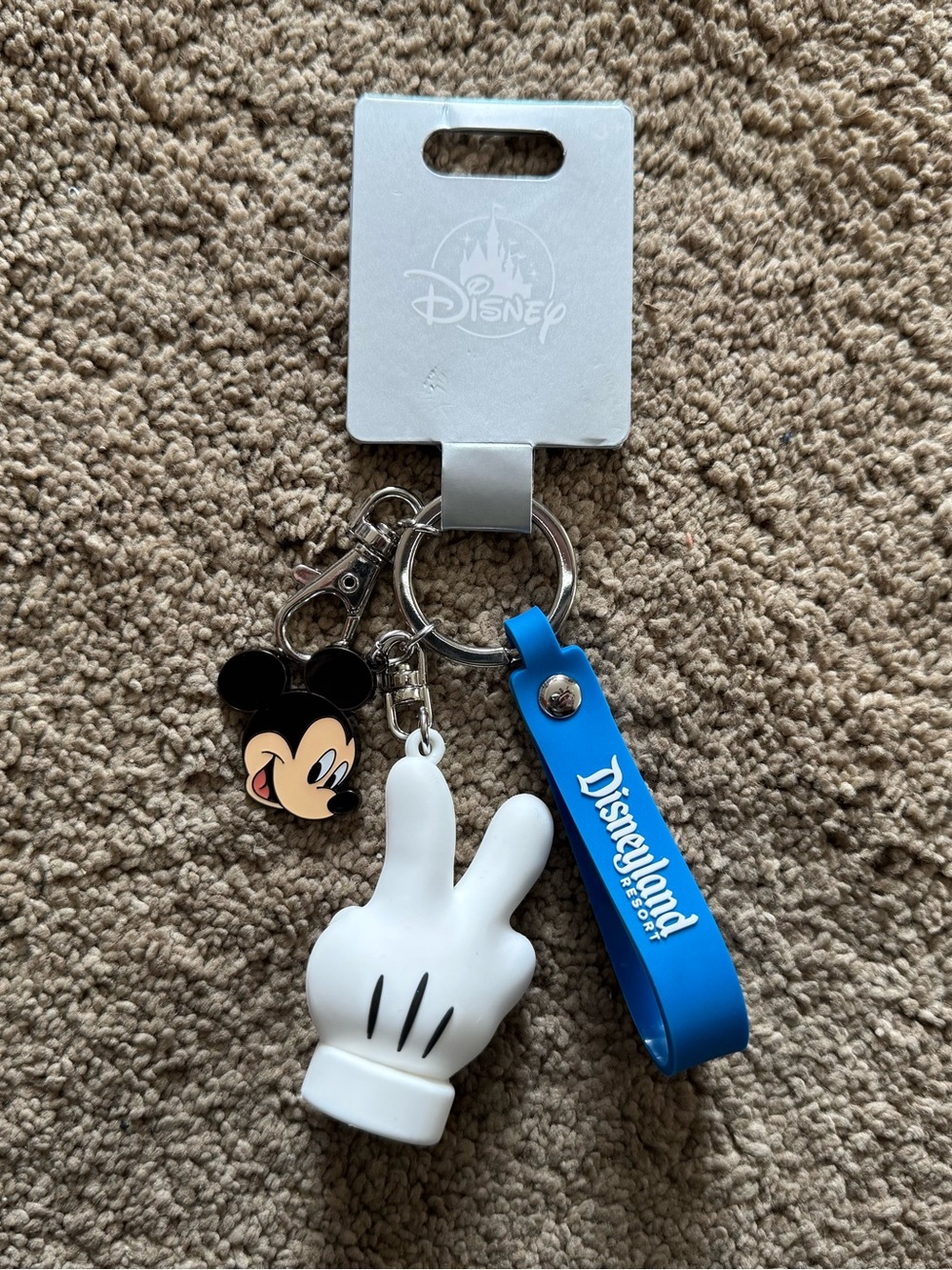 NWT Mickey Mouse Peace Keychain/Bag Charm